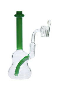 Nice Glass 8 inch Gourd Base Banger Hanger — 14mm honeycomb bowl and banger (with carb cap included)