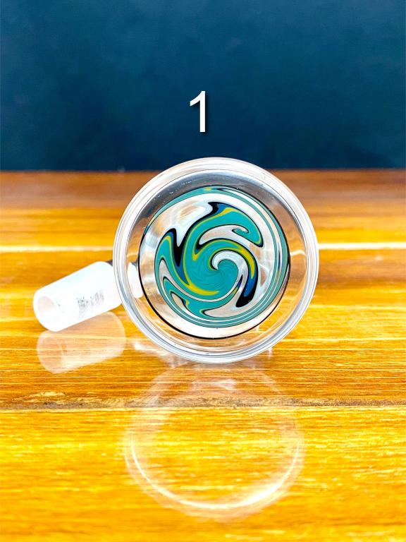 Korey Glass 14mm 45 Degree Wig Wag Ash Catcher