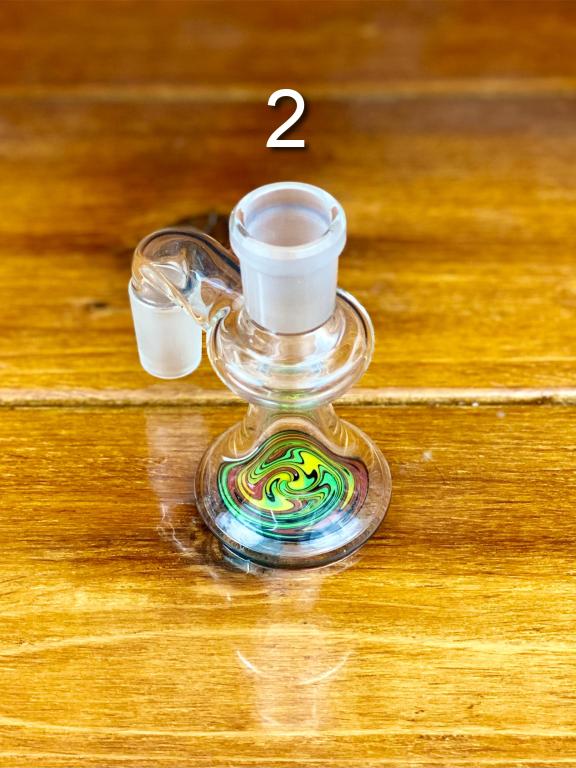Korey Glass 18mm 90 Degree Wig Wag Ash Catcher