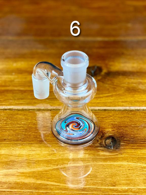 Korey Glass 18mm 90 Degree Wig Wag Ash Catcher