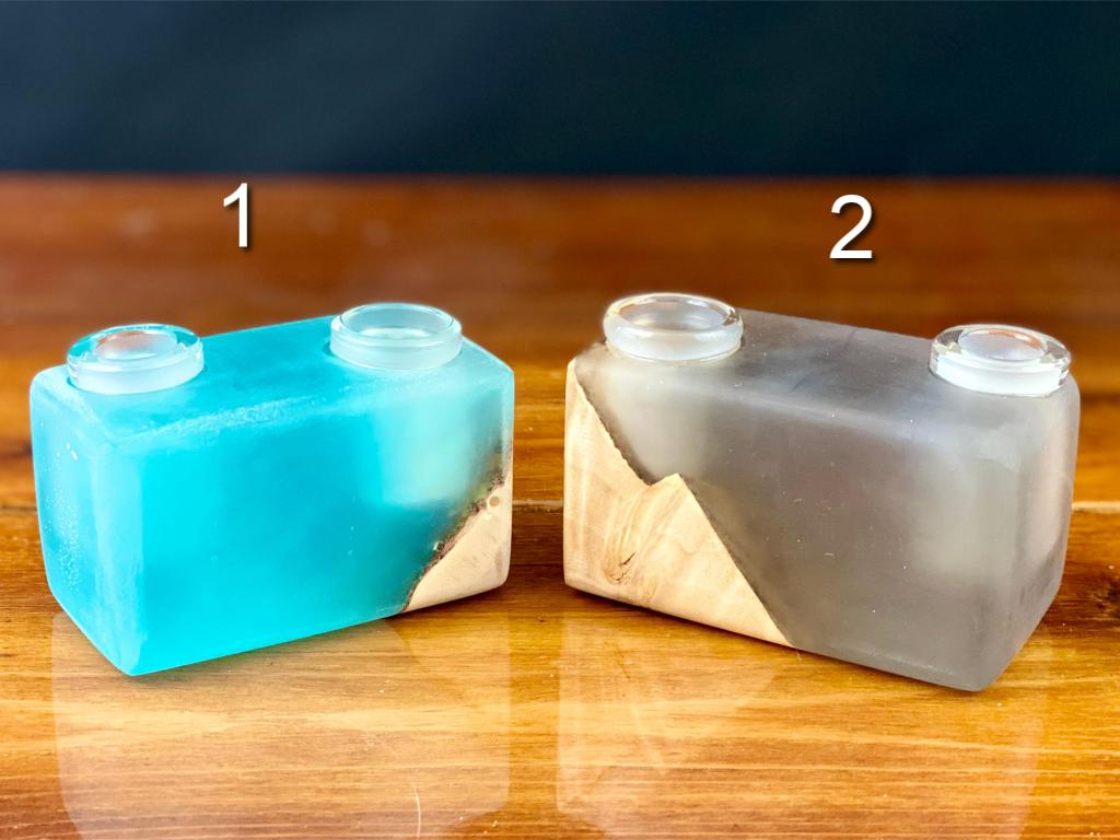Lost Tree 2 Hole Mix 1-14mm & 1-18mm Epoxy Resin Slide/Bowl Holder