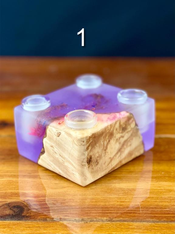 Lost Tree 4 Hole Mix 2-14mm & 2-18mm Epoxy Resin Slide/Bowl Holder