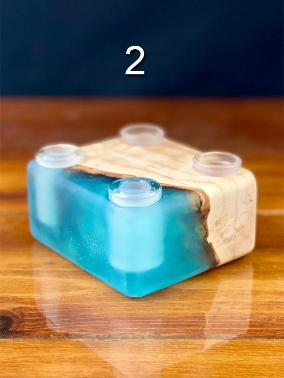 Lost Tree 4 Hole Mix 2-14mm & 2-18mm Epoxy Resin Slide/Bowl Holder