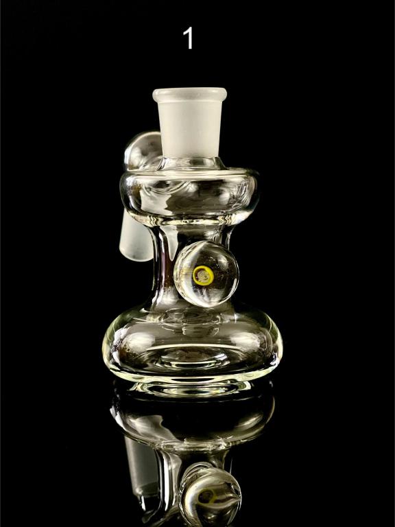 Green Belt Glass Clear Ash Catcher - 14mm