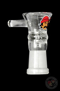 Cheech & Chong Glass 14mm Female Pull-Out W/ Red Accent Heads Logo