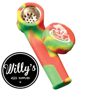LIT Silicone Hand Pipe with Metal Bowl Piece