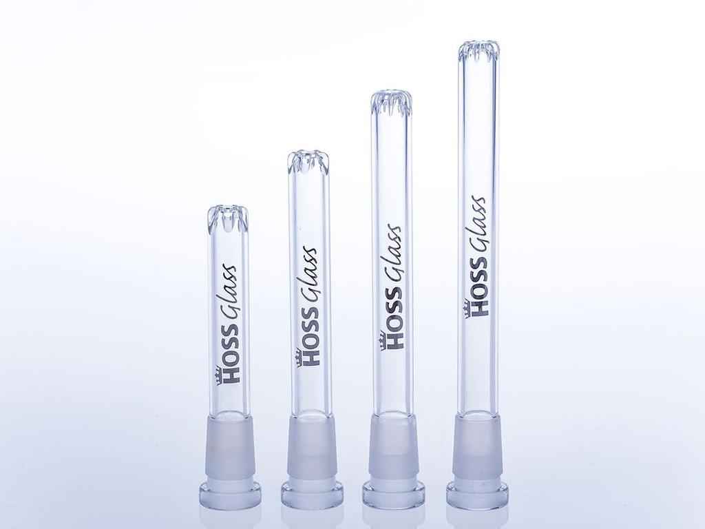 Hoss Glass Multi-cut Flame Polished Downstem Diffuser